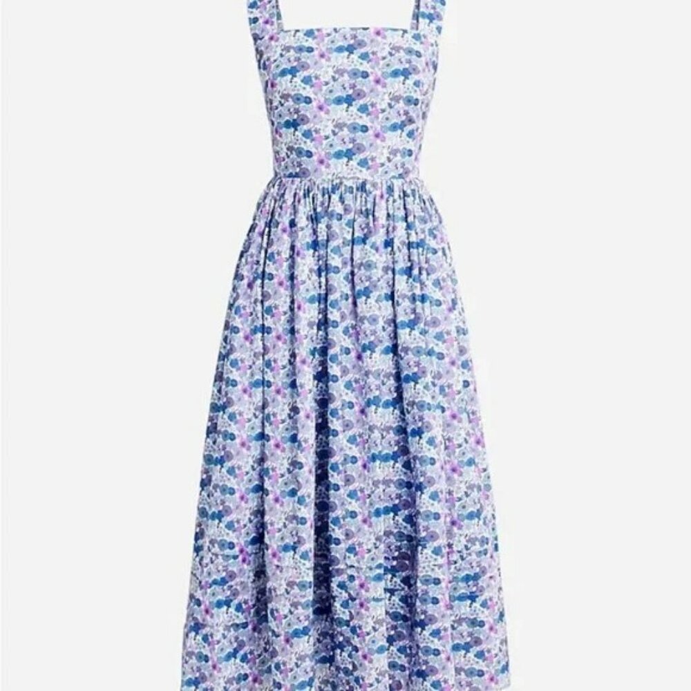 JCrew New apron dress in Liberty® Arrow Floral fabric - RETRO - Picture 3 of 16
